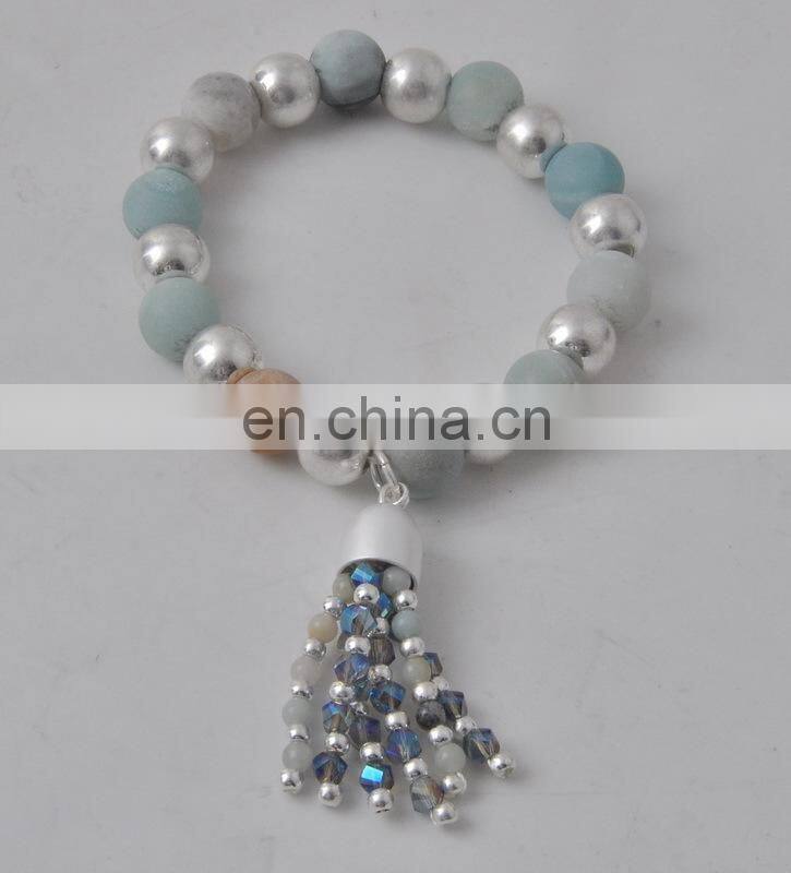 bead tassel bracelet gemstone bracelet