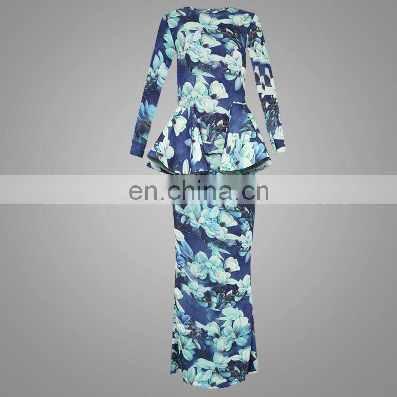 2017 Printing Fashion Malaysia Baju Kurung And Baju Melayu Plus Size Baju Kurung Modern Design Muslim Abaya