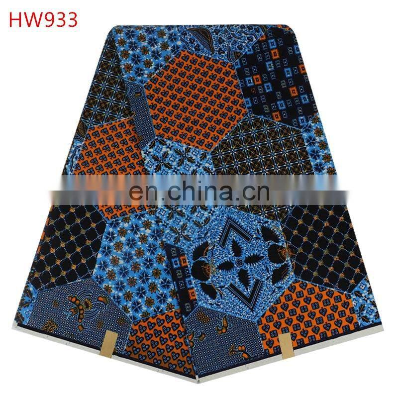 100% cotton holland dutch wax fabric super wax hollandais african ankara wax print fabric