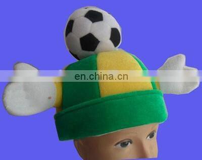 Wholesale world cup football hats with clap hand and min football