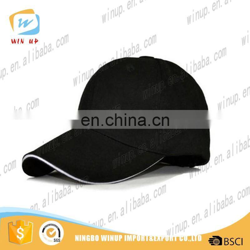 WINUP custom plain design customized logo 6 panel baseball cap