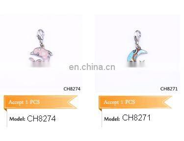 18K Gold Tone Initial Letter Alphabet A-Z Charm with Crystal