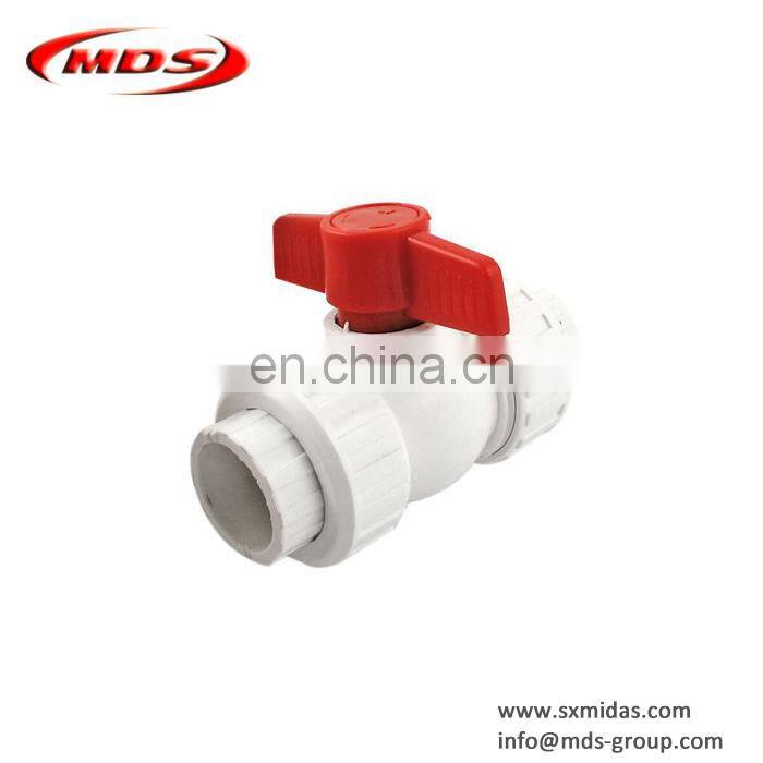 50mm pvc ppr pipe fitting double union ball valve white