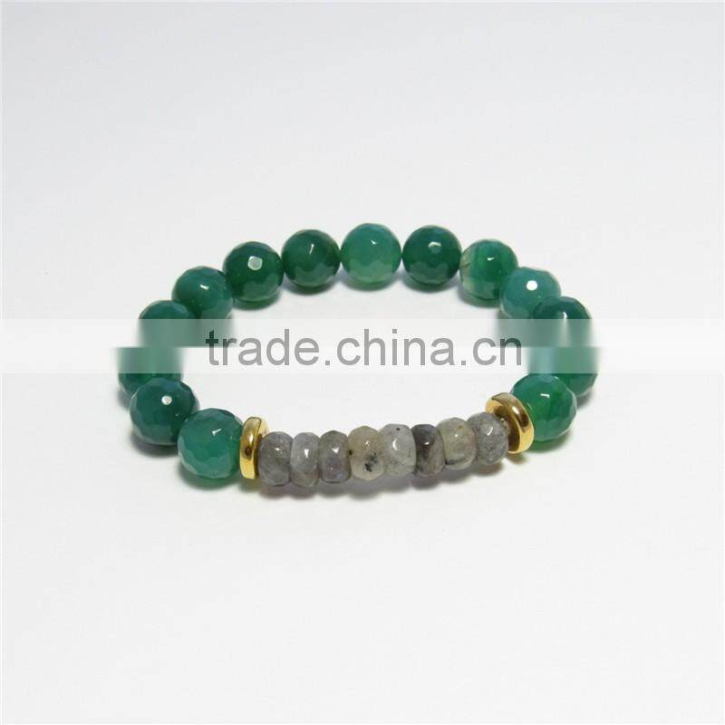 FULL-0315 Natural quartz different bracelet Facet stone bead bracelet