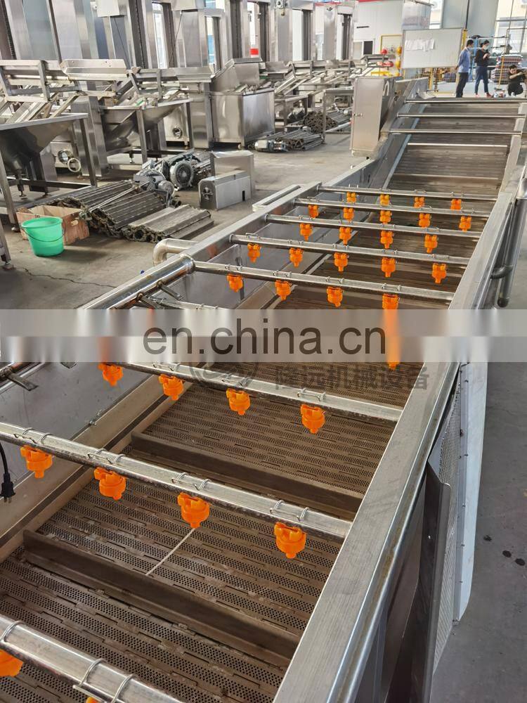 1000 kg / h  Automatic Fryed Potato Flakes Chips Making Machine industry french fries production line
