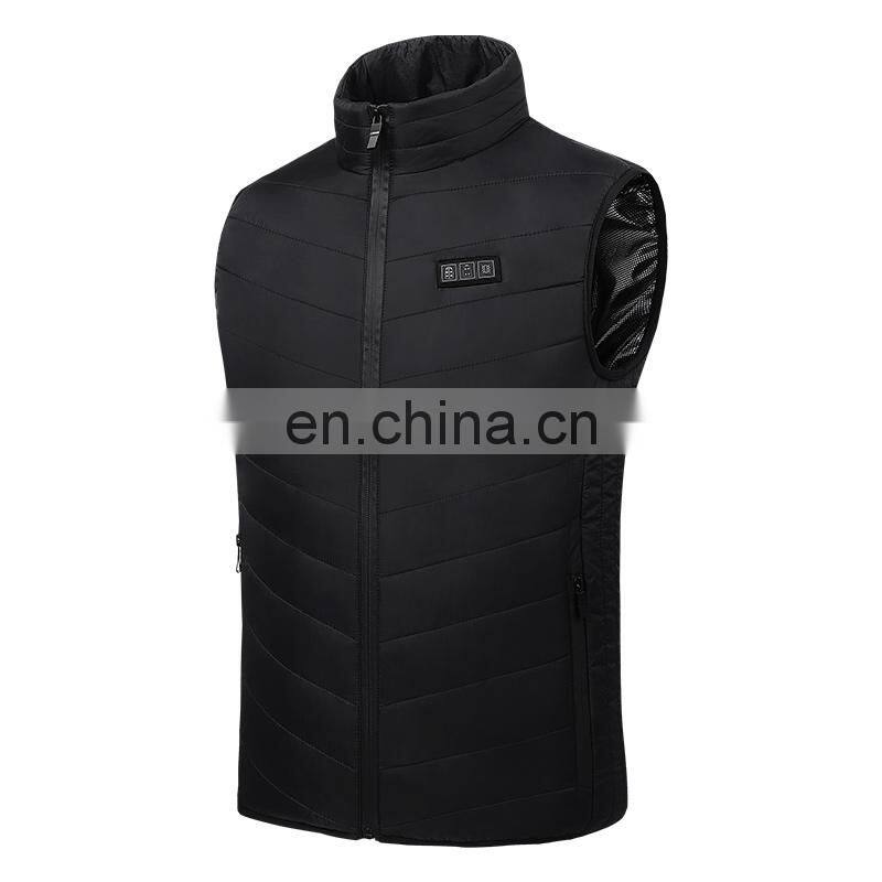 USD Smart Large Size Casual Stand Collar Heating Waistcoat