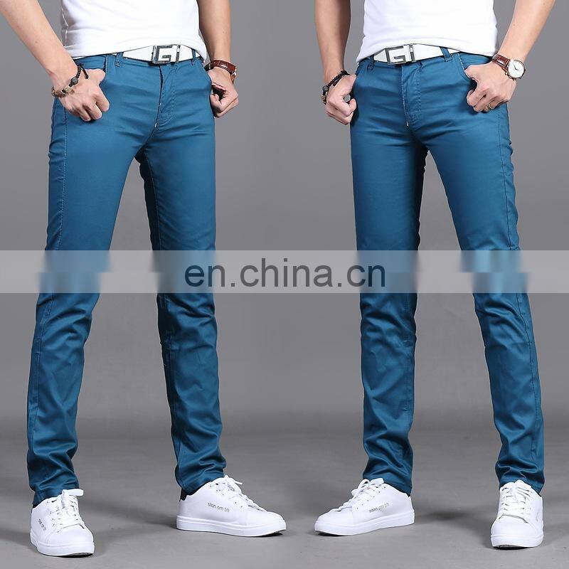 Custom spring new men's fashion work pants breathable casual slim pants
