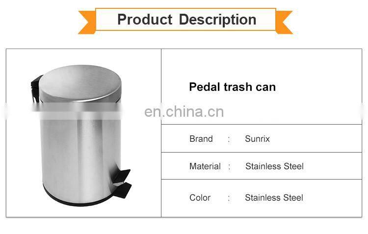 High Quality Function Stainless Steel Foot Pedal Dustbin