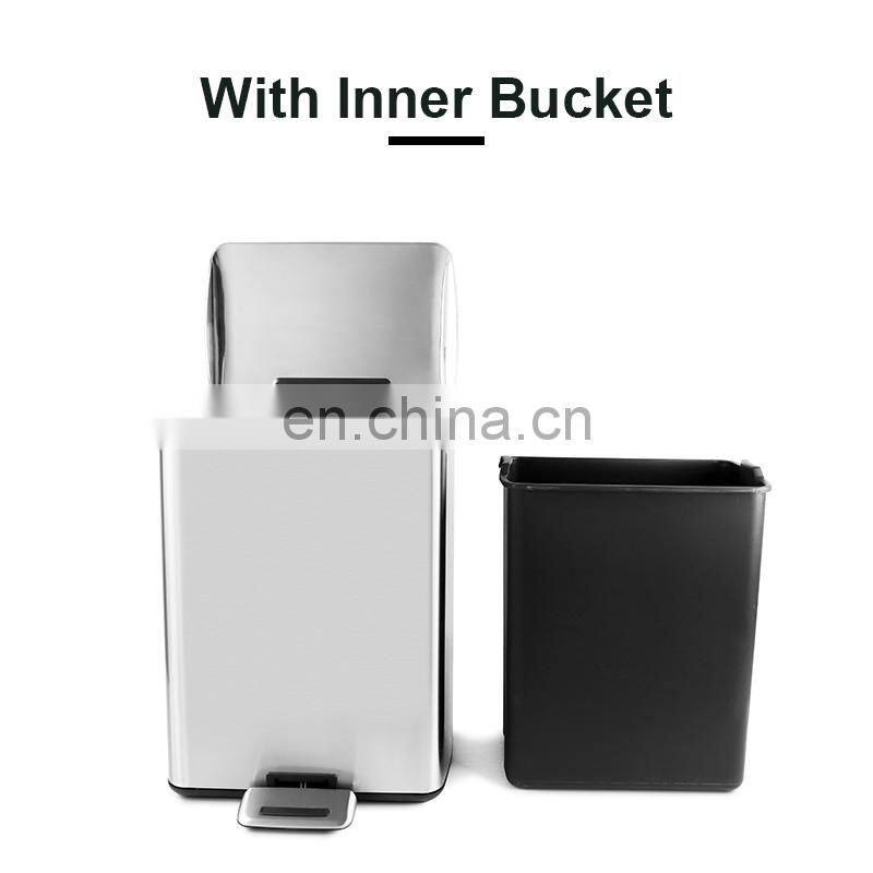 New Household kitchen 20L 30L stainless steel pedal trash can pedal