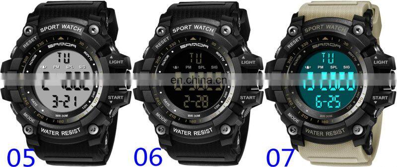 SANDA 359 Hot Selling Design Cheap Price Men Sport LED Light Watches Silicon Band Watch