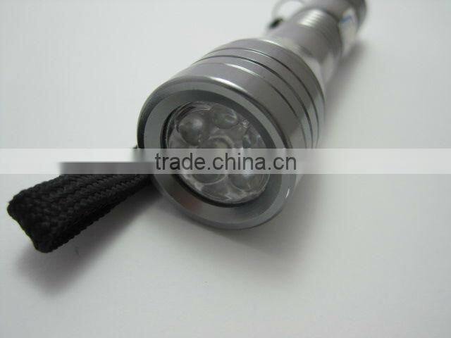 5 LED aluminum personalized mini flashlight