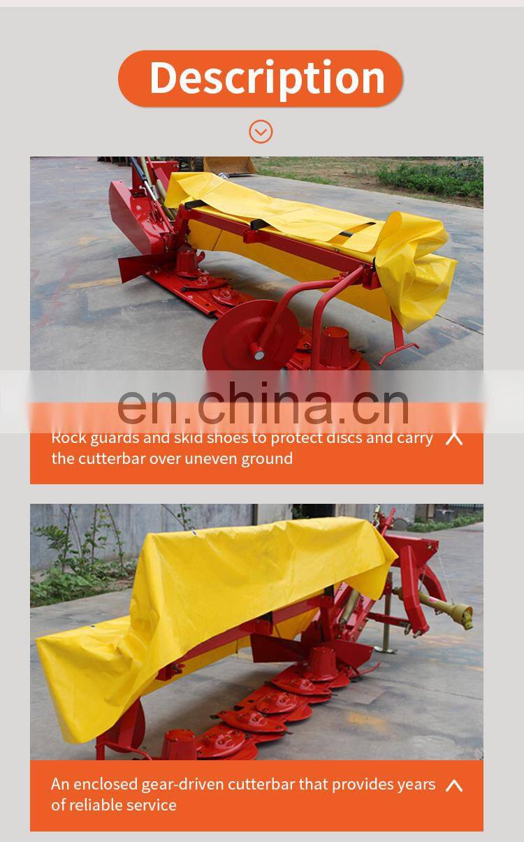 Tractor rear side mower slasher grass cutting machine