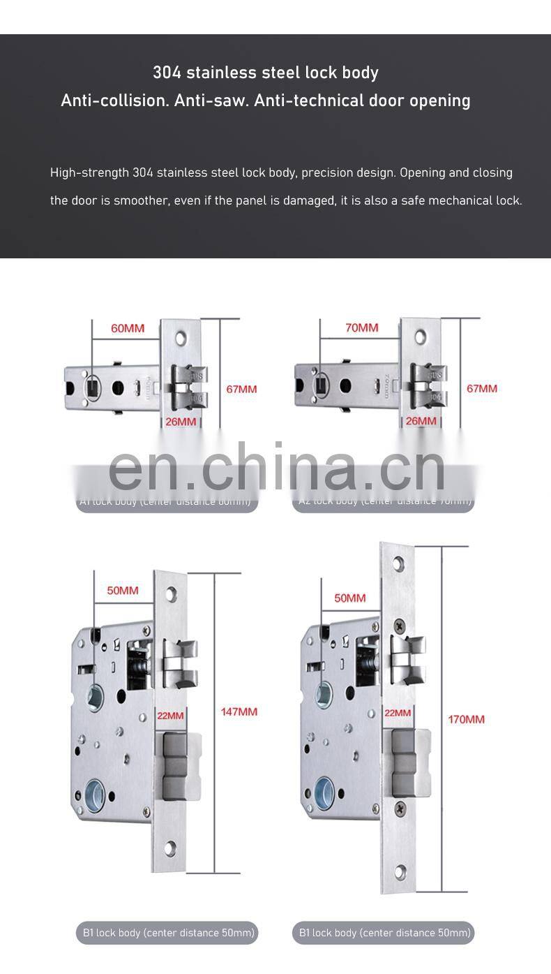 Digital Outdoor Locks Fingerprint Touch Screen Electronic Handle Home Cheap Locker Apartment Ttlock Tuya Smart Finger Door Lock