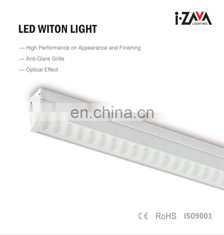 Guide Rail Ceiling Hanging Installation For Supermarket Light Aluminum 100CM 64W Smd Led Linear Light