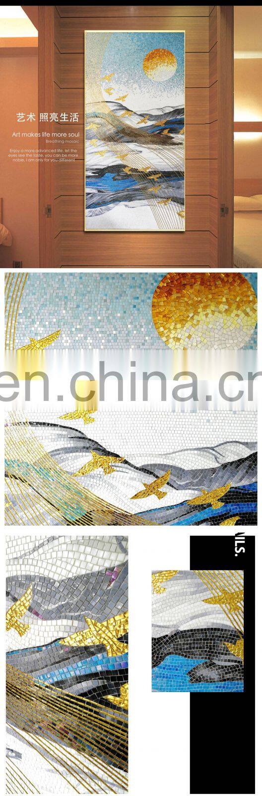 flower mexican mosaic tile mural,ceramic tile molds glass tile mosaic mural