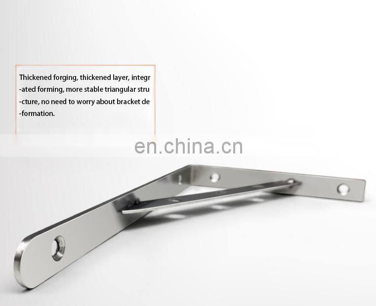Steel angle iron metal triangle shelf bracket L Shaped with Holes for Furniture Cabinet