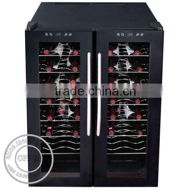 OP-A1001 Electric Direct Cooling Wine Two Glass Doors Display Cooler