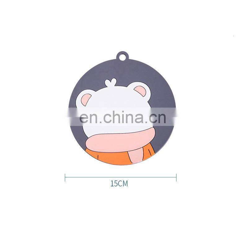 Heat Insulation Non-slip Coffee Table Cup Mats Pad Placemat Cartoon Silicone Coaster Kitchen Accessories