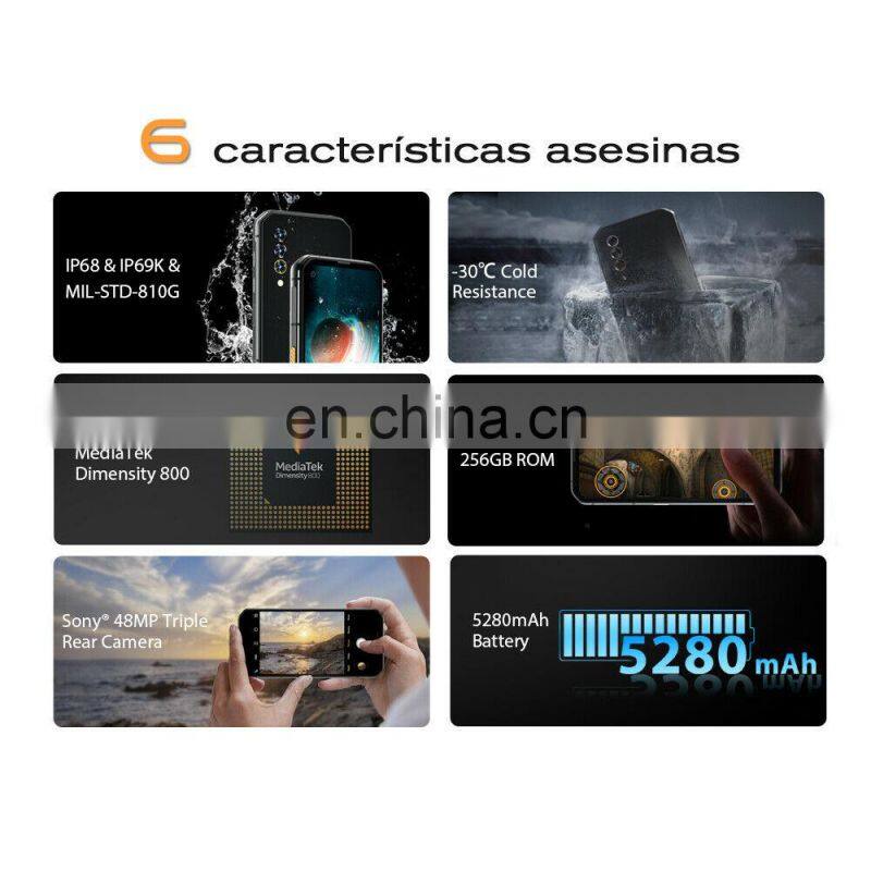 Blackview BL6000 Pro 5G Phone IP68 Waterproof 48MP Triple Camera 8GB RAM 256GB ROM 6.36 Inch FHD+ Global Version 5G Mobile Phone