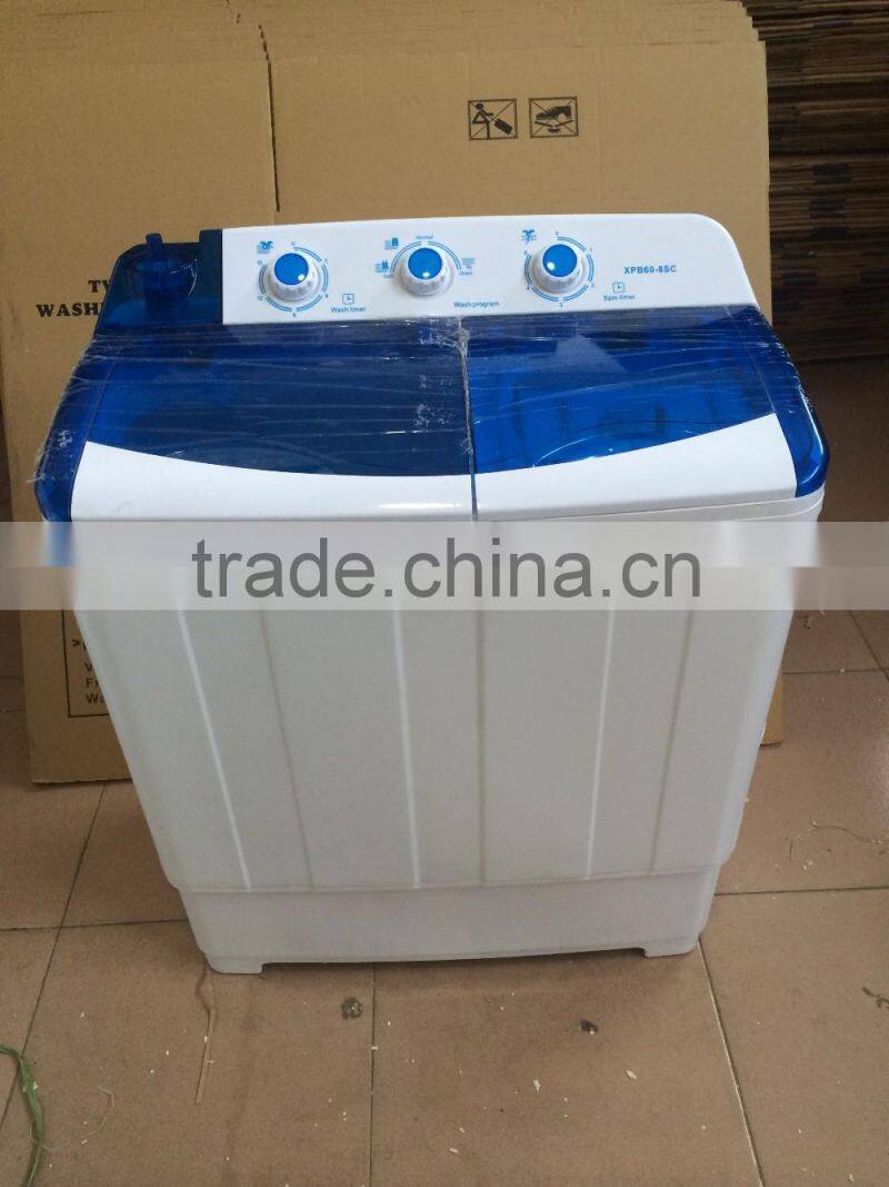 Domestic home use top loading double tub laundry washing machine