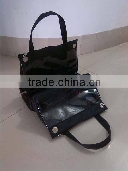 Latest hot mesh cosmetic bag black