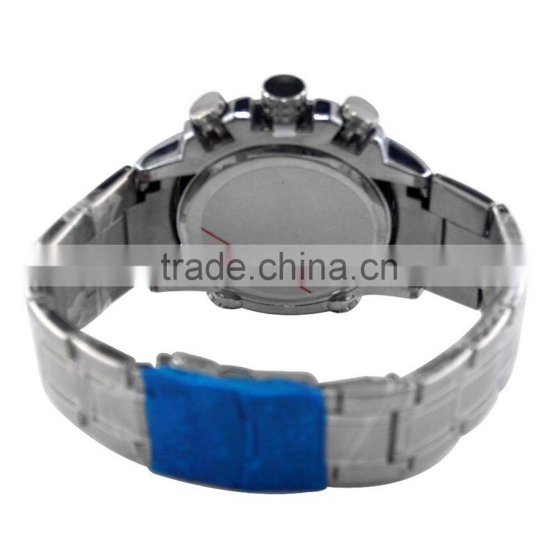 LP7630 Wholesale classic all stainless steel dual time luxury watch