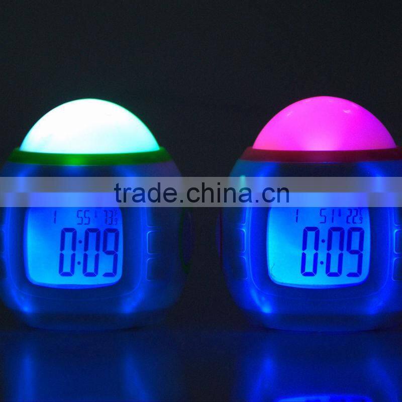 High Quality Egg Shape Electronic Alarm Clock with LCD Screen