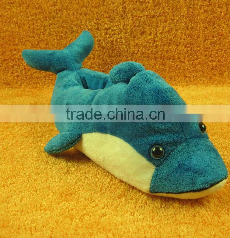 animal head slippers/plush slippers/plush fish animal toy