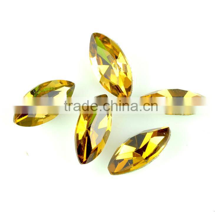 Aquamarine horse eye K5 quality crystal fancy glass stones,crystal glass stone