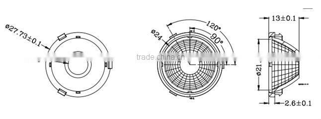 Edison COB led reflector 28mm 24 degee DK2824-REF