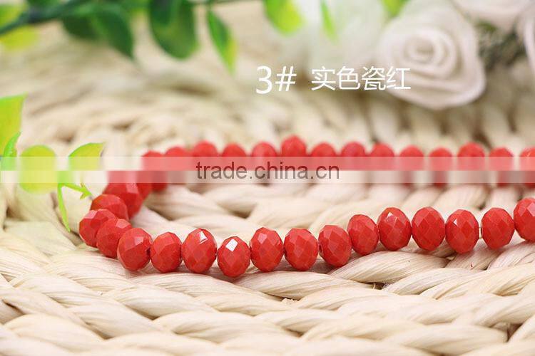 Solid Blue 2mm to 12mm AAA Quality Wholesales Price Loose Jade Crystal Facted Roundelles Glass Beads for Jewelry Cheapest