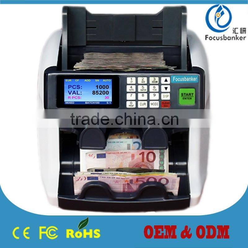 1+1 Pocket Currency Counter Sorter/Two Pocket Money Discriminator