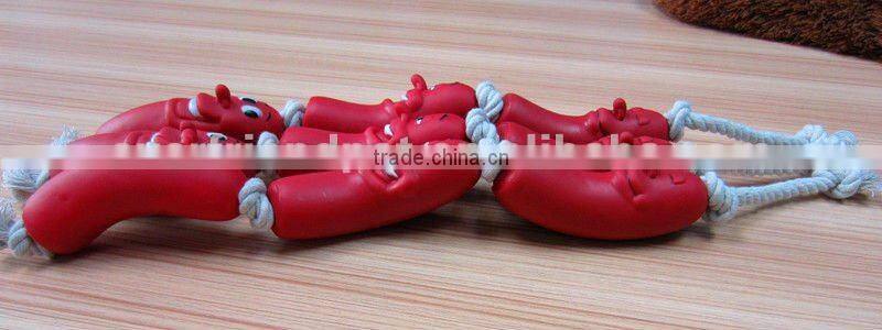 blind dogs accessories-3 shapes of vinyl sausage with rope