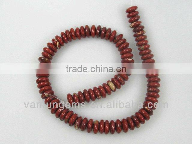 Gemstone gold sand stone rondelle beads for jewelry
