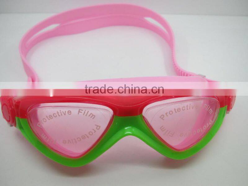 Hot sale junior cute swim goggles, 7 colors professional kids swimming goggles, funny swim goggle