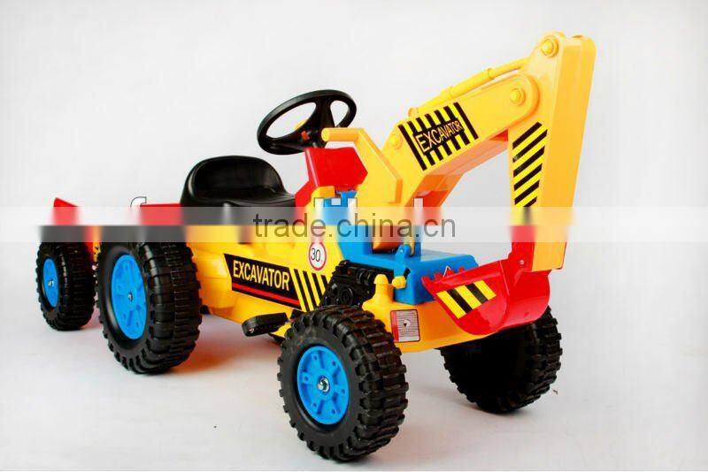 hot selling plastic pedal Children car Trailer 415