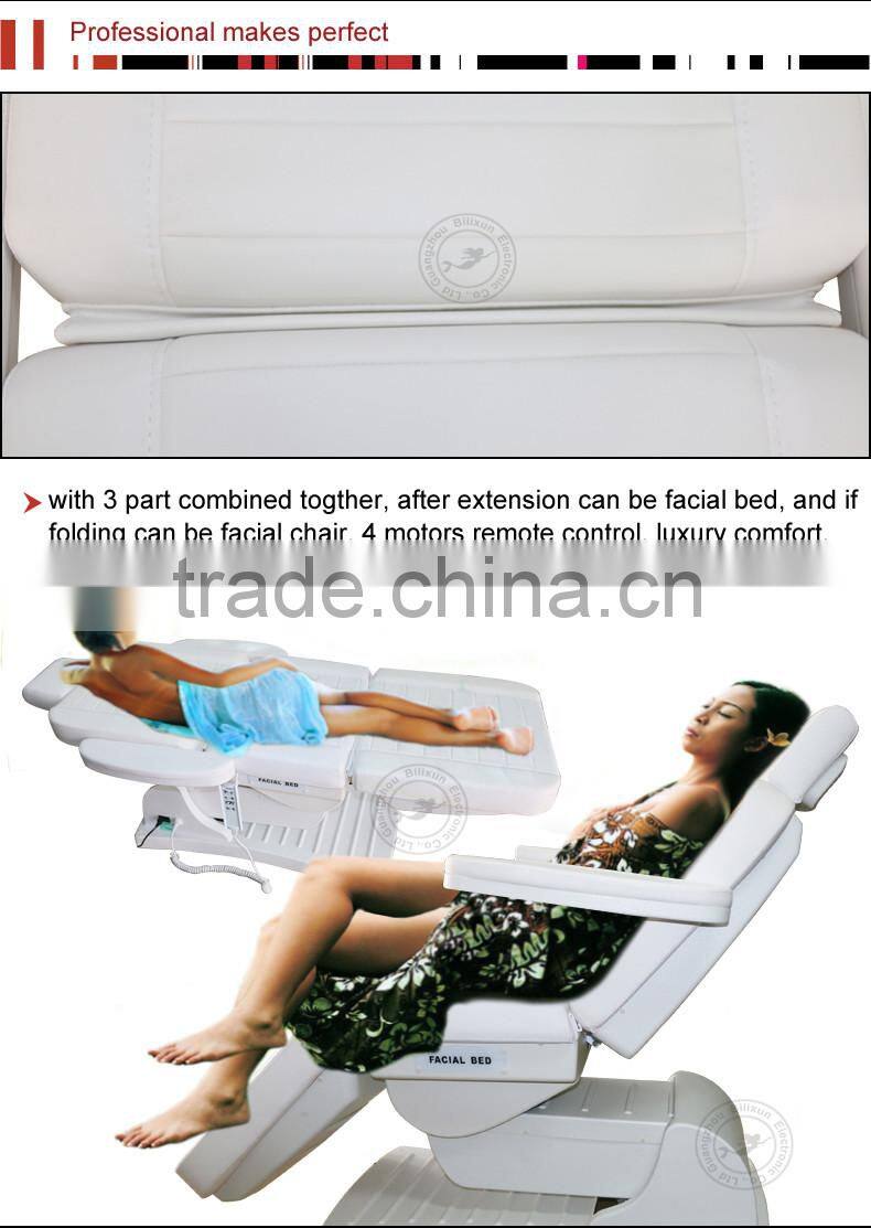 hotsale electric facial bed with 4 motors remote control BC-8676