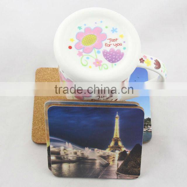 2016 new products promotional MDF blank sublimation wood beer coasters