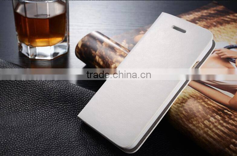 Genuine leather Magnetic flip wallet case for samsung galaxy s6 edge plus