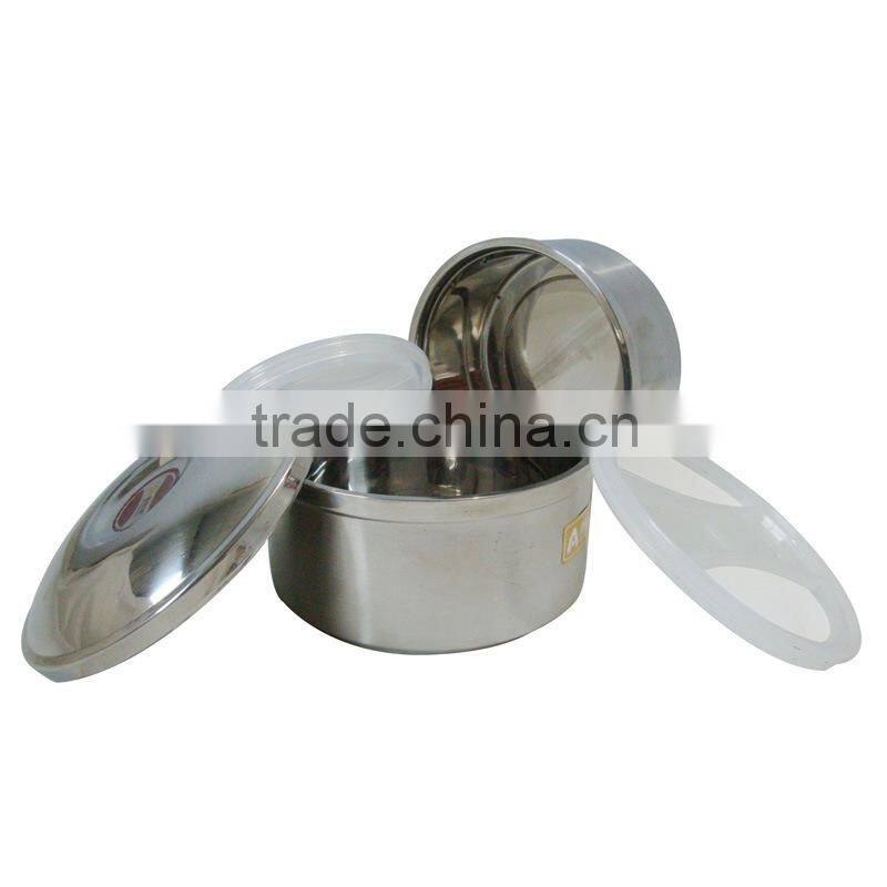 portable and colorful three layer lunch box set with compartments for children