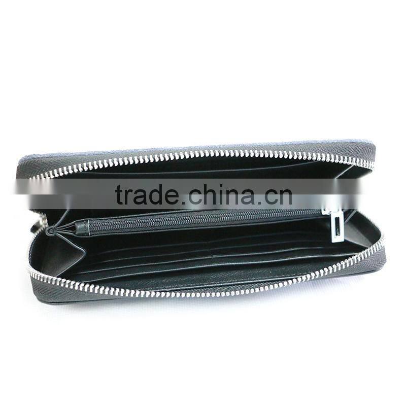 Long genuine leather custom purse