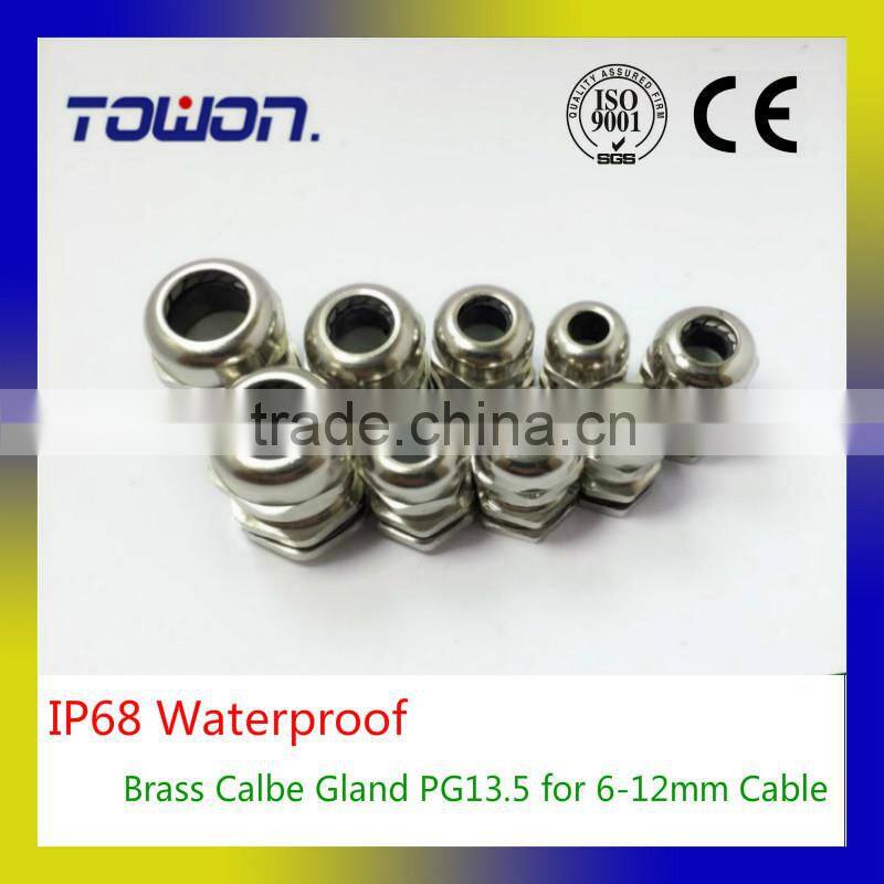 High Quality Brass cable gland IP68 PG13.5 6-12MM Metal Cable gland Waterproof Connector