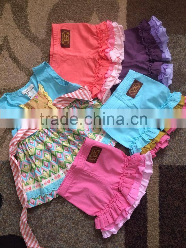 Top Fashion Remake designer kids clothes girls ruffle top sleeveless red fancy tops for girls