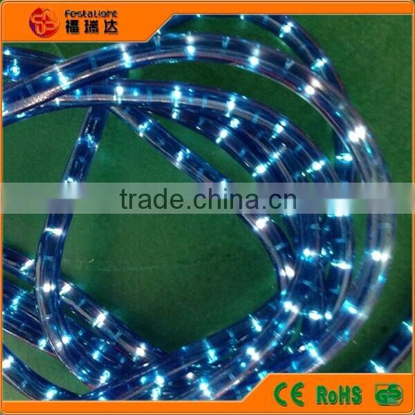 festalight waterproof 72led per meter 100% copper 3 wire holiday decoration round flexible black color changing led rope light