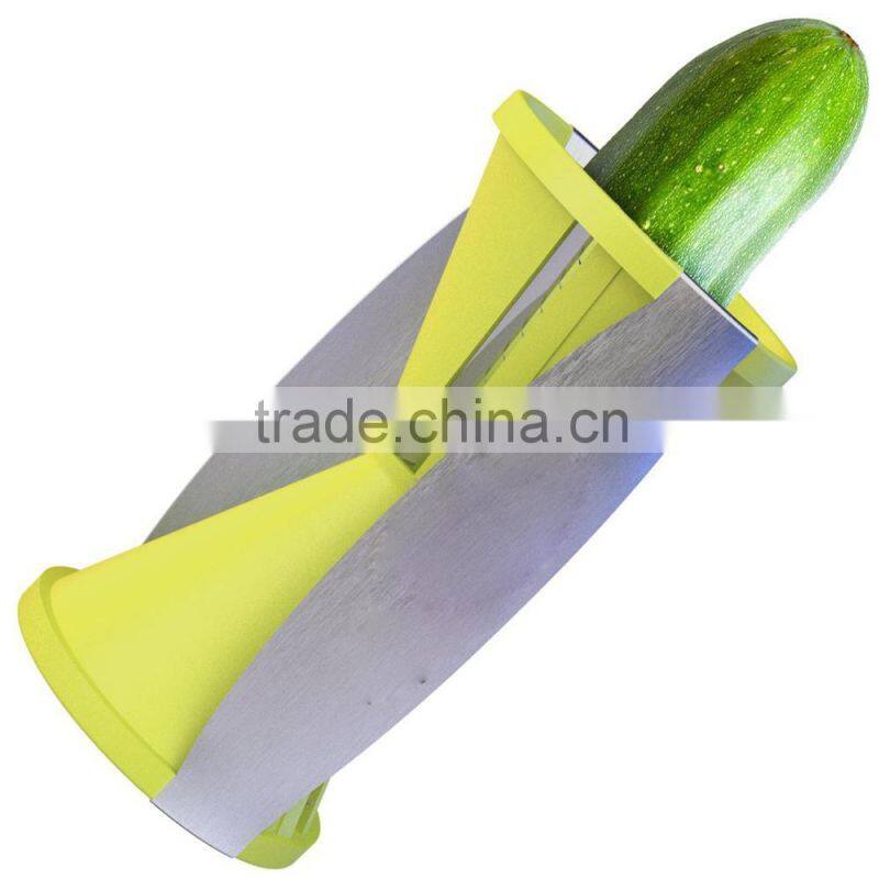 Green Black Stainless Steel Spirelli Spiral Slicer Spiral Vegetable Slicer as seen on TV