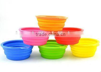 Pet folding bowl Necessary silica scaling out bowls Pet cat portable bowl