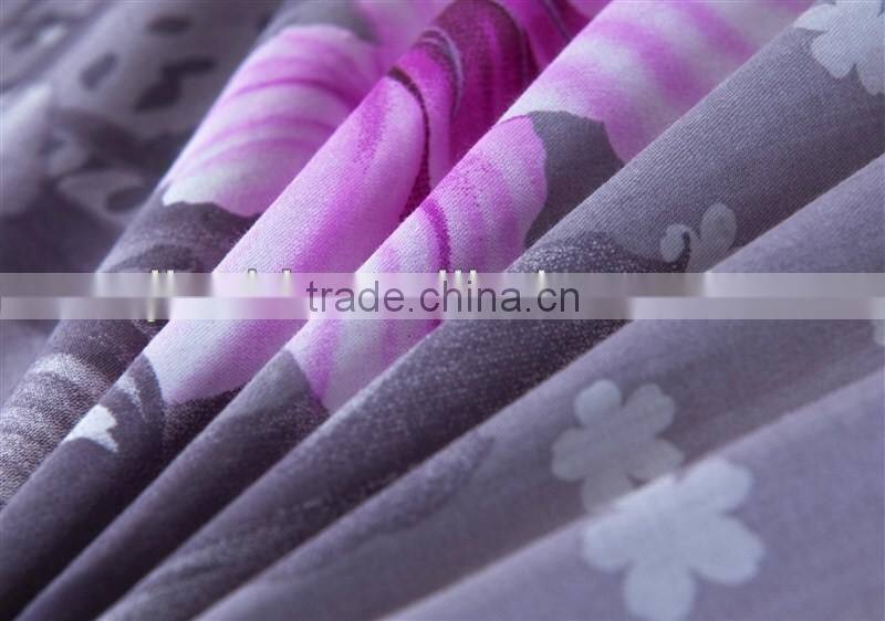 cotton printed flower design bed sheet/flower design bed sheet