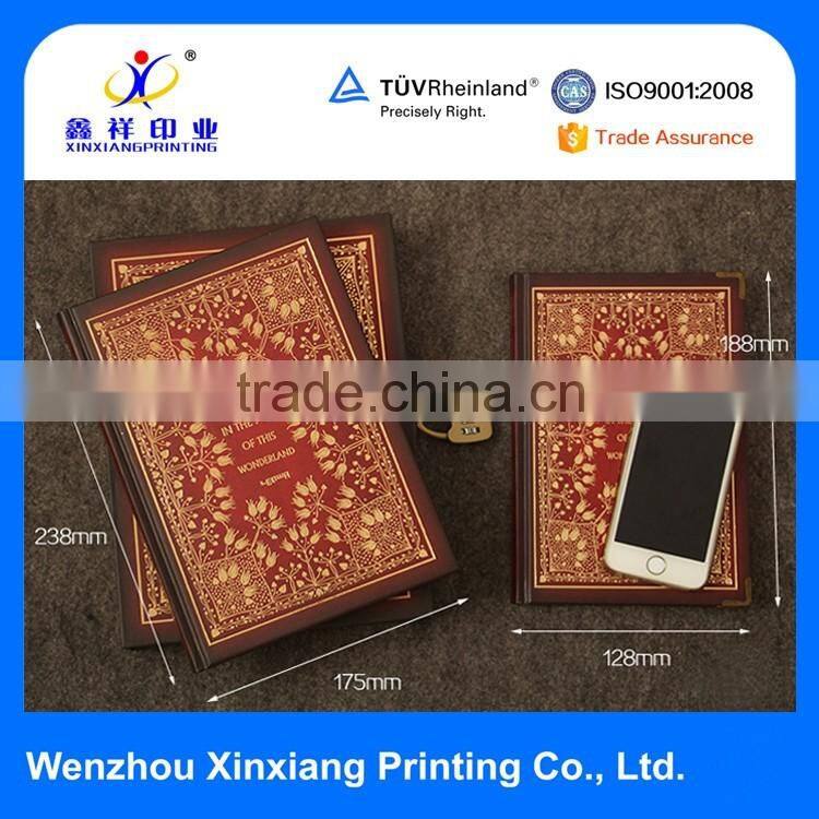 Wholesale Exquisite Vintage Hardcover Lock Diary Notebook with Custom Design