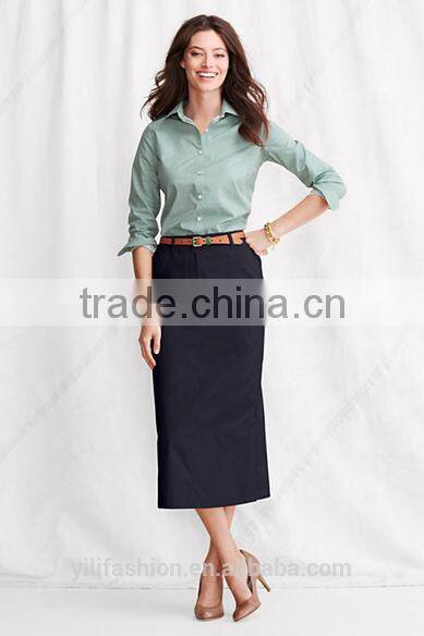 readymade garments wholesale market Women's Long Chino straight Skirt