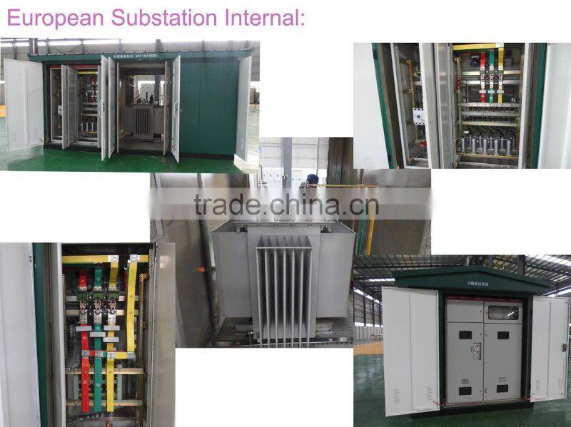 three phase variable transformers high voltage 10kv Pre-installed Type Substations European box Type Substation